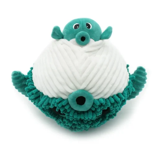 Peluche pez globo mamá y bebé verde - Les Déglingos