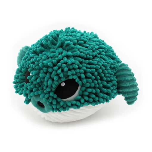 Peluche pez globo mamá y bebé verde - Les Déglingos