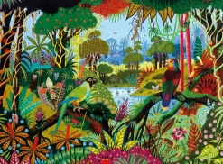 Periquito y amazona de Alain Thomas - Puzzle Michèle Wilson