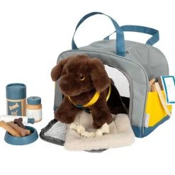 Perro con bolsa de transporte y set de cuidados - Small foot company