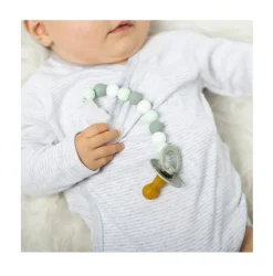 Pinza de silicona para maniquí blanco menta - Nattou