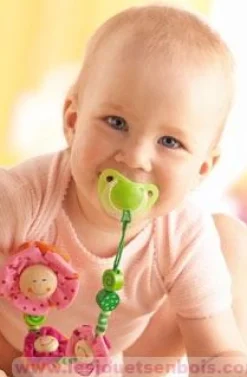 Pinza para chupete de flores - Haba