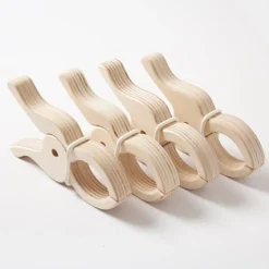 4 pinzas grandes de madera - Speelbelovend
