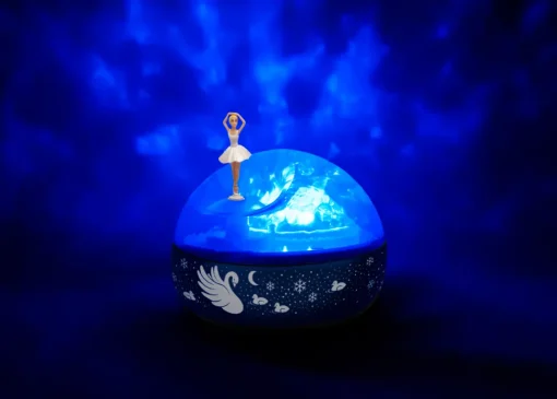 Proyector de estrellas musicales bailarina azul - Trousselier