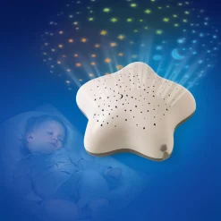 Proyector musical de estrellas beige - Pabobo