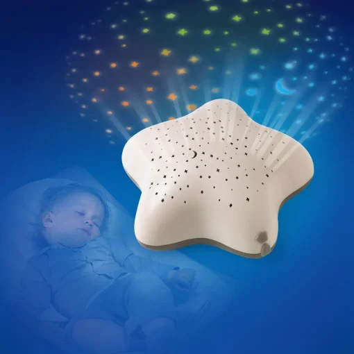 Proyector musical de estrellas beige - Pabobo