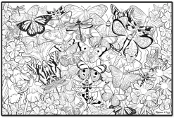 Póster grande para colorear de mariposas - Melissa & Doug