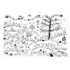 Póster para colorear Bosque Encantado XL - Label'Tour Créations