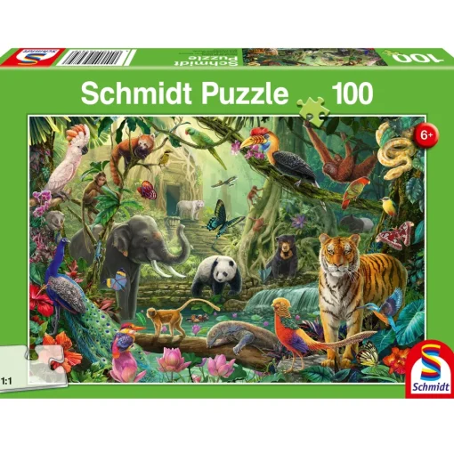 Puzzle Animales de la selva 100 pzs - Schmidt Spiele