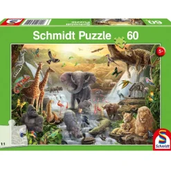 Puzzle Animales en África 60 pzs - Schmidt Spiele
