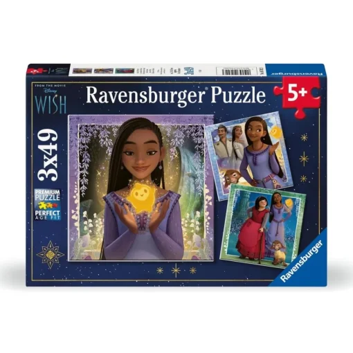 Puzzle Asha Disney Wish 3x49 pcs - Ravensburger