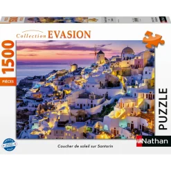 Puzzle Atardecer en Santorini 1500 piezas - Nathan