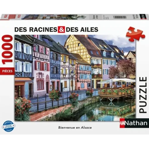 Puzzle Bienvenido a Alsacia 1000 piezas - Nathan