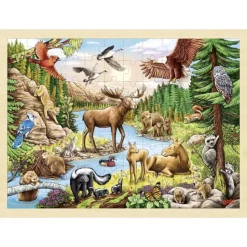 Puzzle de animales de América del Norte - Goki