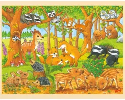 Puzzle de animales del bosque - Goki