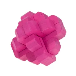 Puzzle de bambú El nudo redondo magenta - Fridolin