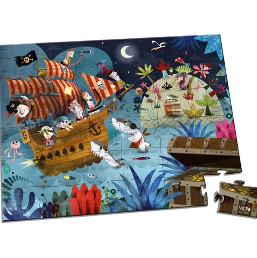 Puzzle de la búsqueda del tesoro 36 piezas - Janod