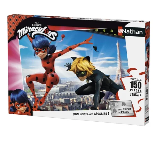 Puzzle de la mariquita y el gato negro 150 piezas - Nathan