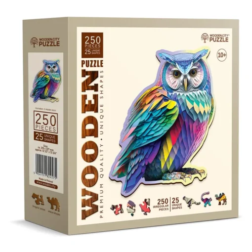 Puzzle de madera Búho 150 piezas - Wooden City