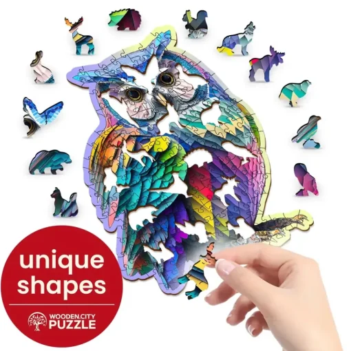 Puzzle de madera Búho 150 piezas - Wooden City