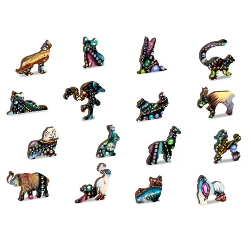 Puzzle de madera Gato con joyas 250 piezas - Wooden City