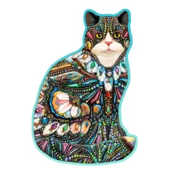Puzzle de madera Gato con joyas 250 piezas - Wooden City