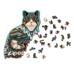 Puzzle de madera Gato con joyas 250 piezas - Wooden City