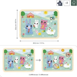 Puzzle de madera Granja 24 piezas - Janod