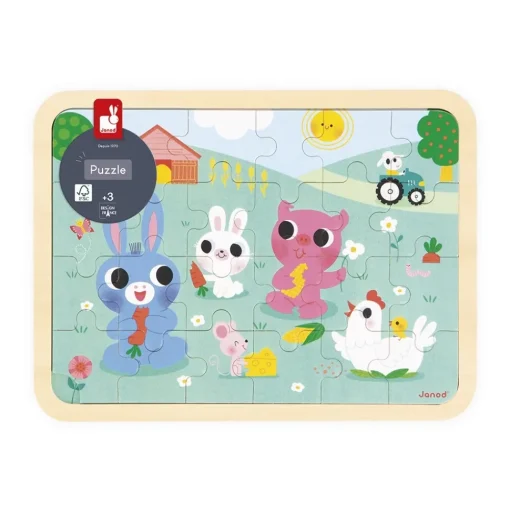 Puzzle de madera Granja 24 piezas - Janod