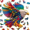 Puzzle de madera Águila colorida 250 piezas - Wooden City