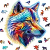 Puzzle de madera Lobo elegante 250 piezas - Wooden City