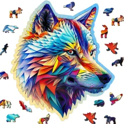 Puzzle de madera Lobo elegante 250 piezas - Wooden City