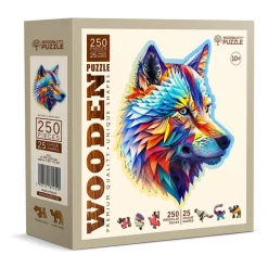 Puzzle de madera Lobo elegante 250 piezas - Wooden City