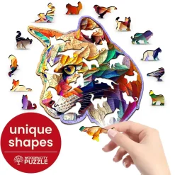 Puzzle de madera Puma llamativo 150 piezas - Wooden City