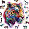 Puzzle de madera Tigre colorido 150 piezas - Wooden City