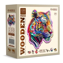 Puzzle de madera Tigre colorido 150 piezas - Wooden City