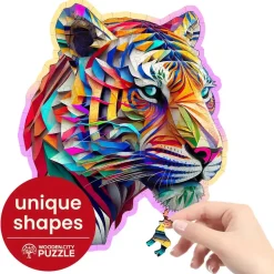Puzzle de madera Tigre colorido 150 piezas - Wooden City