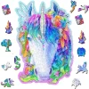 Puzzle de madera Unicornio elegante 150 piezas - Wooden City