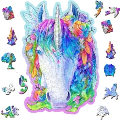 Puzzle de madera Unicornio elegante 150 piezas - Wooden City