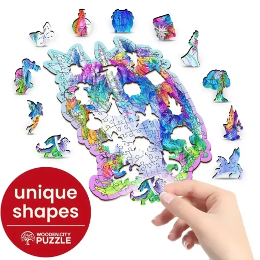 Puzzle de madera Unicornio elegante 150 piezas - Wooden City