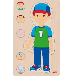Puzzle del cuerpo humano, niño - Goki