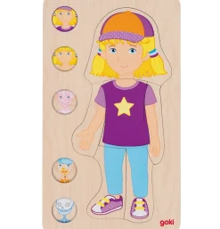 Puzzle del cuerpo humano, niña - Goki