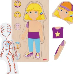 Puzzle del cuerpo humano, niña - Goki