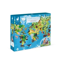 Puzzle educativo de 200 piezas Animales en vía de extinción - Janod