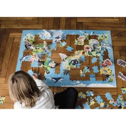Puzzle educativo de 200 piezas Animales en vía de extinción - Janod