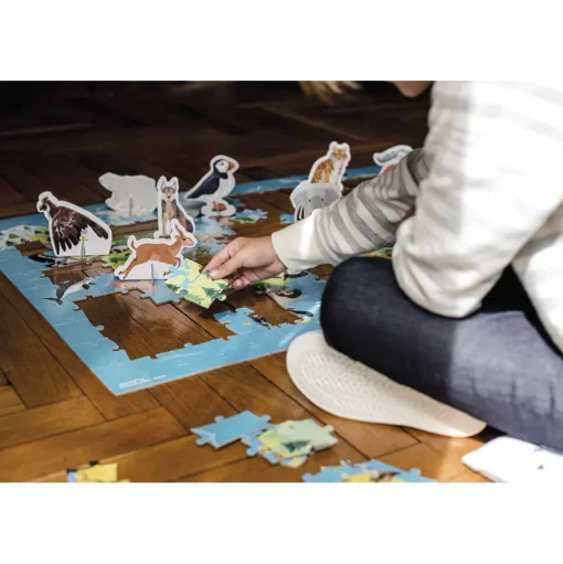 Puzzle educativo de 200 piezas Animales en vía de extinción - Janod