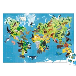 Puzzle educativo de 200 piezas Animales en vía de extinción - Janod