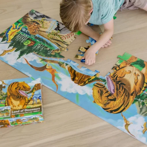 Puzzle gigante de la tierra de los dinosaurios - Melissa & Doug
