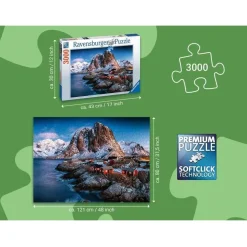 Puzzle Hamnoy Islas Lofoten 3000 piezas - Ravensburger