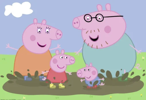 Puzzle La familia Peppa Pig 2x24pcs - Ravensburger